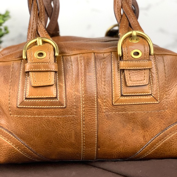COACH Soho Mia Leather Distressed Satchel - Picture 3 of 7